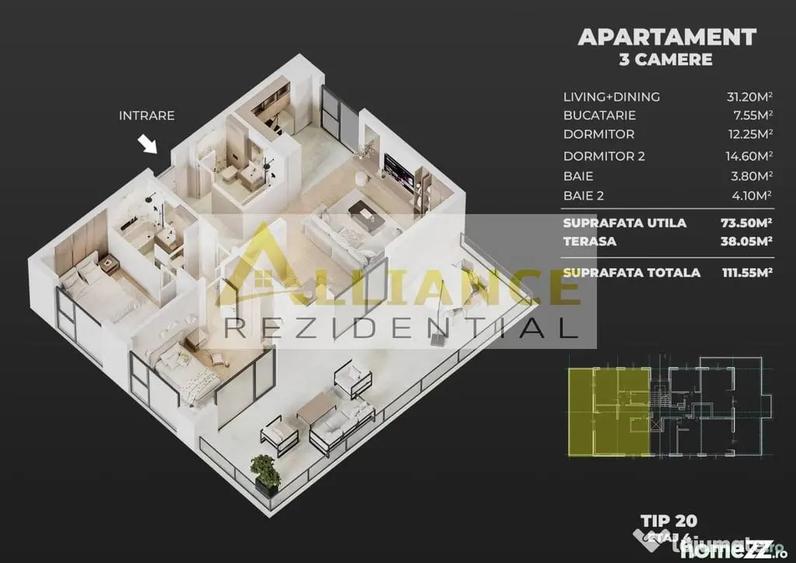 Ame Residence Exclusivitate Proiect nou ap 2 si 3 camere - 10