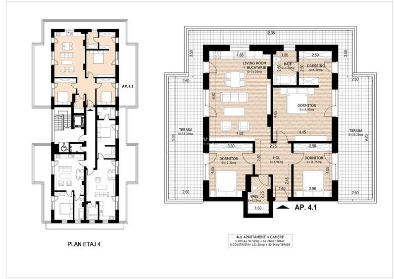 Apartament cu 4 camere decomandat în Titan