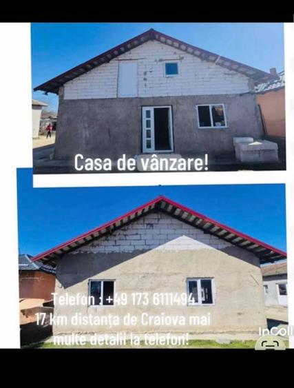 Casă cu 3 camere cu Teren 1000 Mp în Castranova