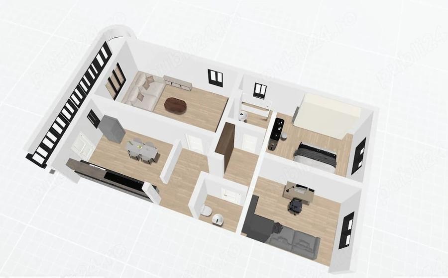 Apartament cu 3 camere decomandat în Scriitorilor