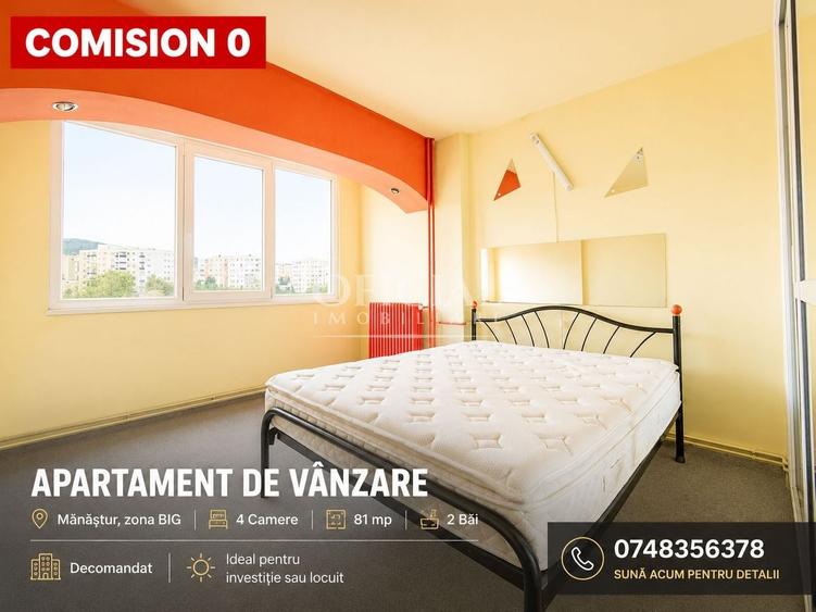 Apartament cu 4 camere decomandat, mobilat în Mănăștur