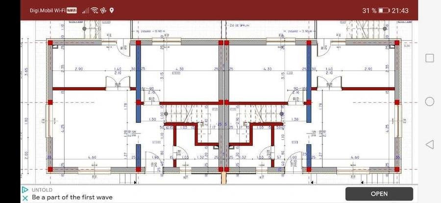 Duplex cu 3 camere cu Canalizare în Dezmir