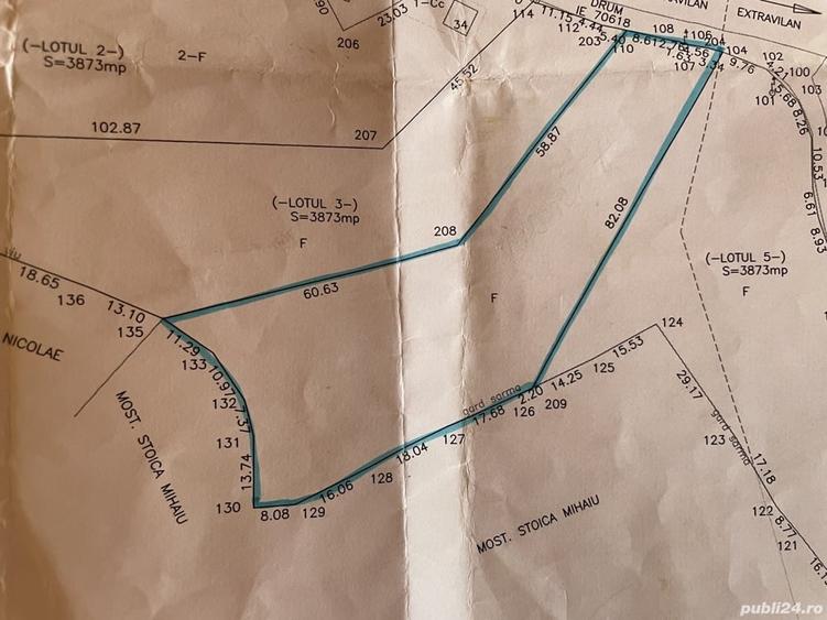 Teren de 3873 mp, în Central