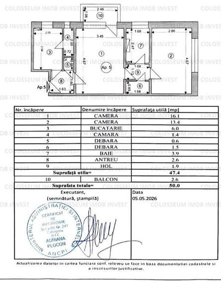 Apartament cu 2 camere semidecomandat în Astra