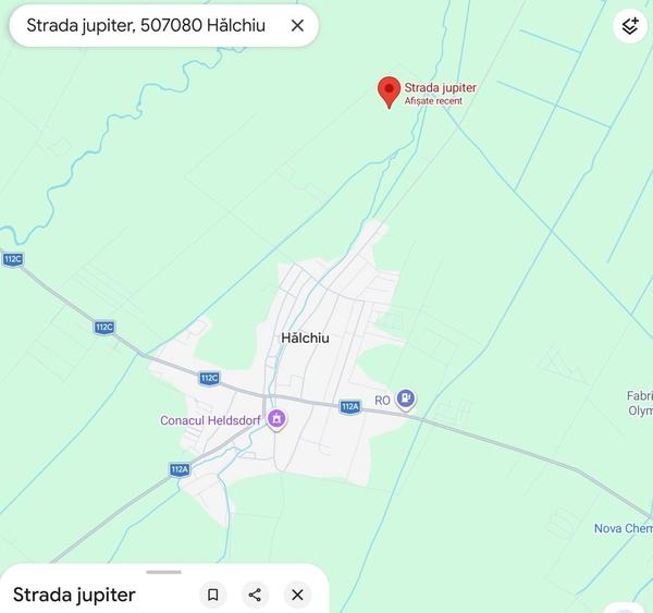 Teren Construcții intravilan de 1000 mp, în Hălchiu