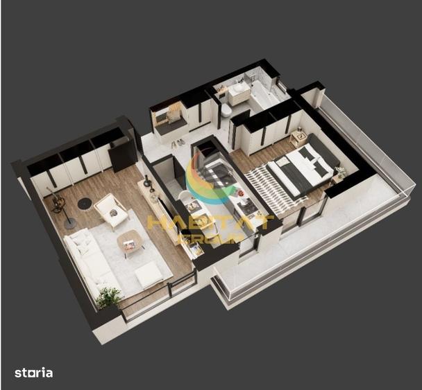 Apartament 2 camere / 58 mp / Grand Arena - 1