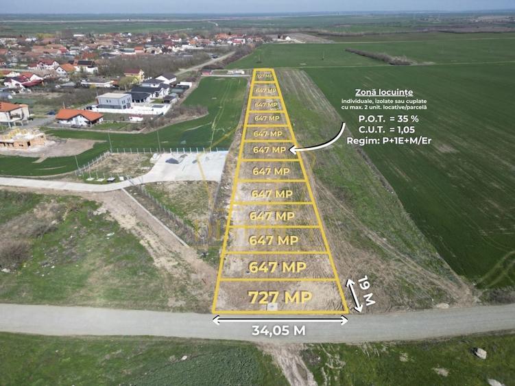 Teren Construcții intravilan de 647 mp, în Covaci