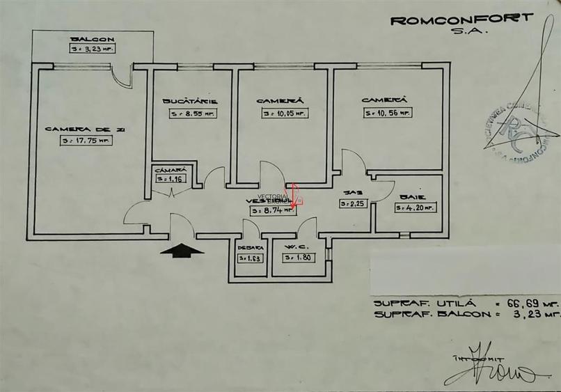 Apartament cu 3 camere decomandat în Titan
