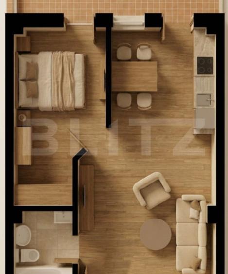Apartament cu 2 camere decomandat în Central
