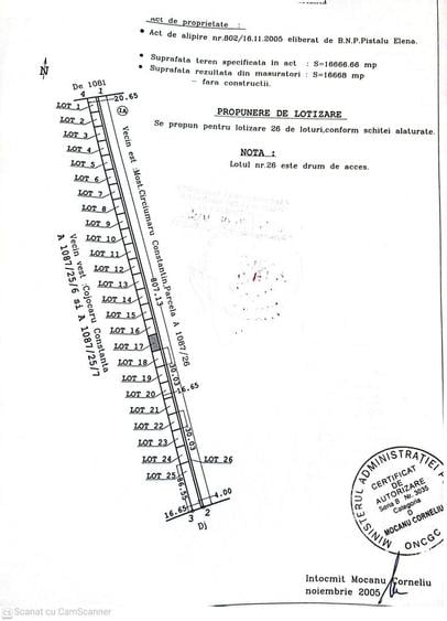 Teren agricol extravilan de 500 mp, în Exterior Sud