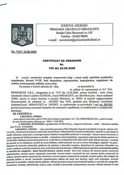 Teren în Central