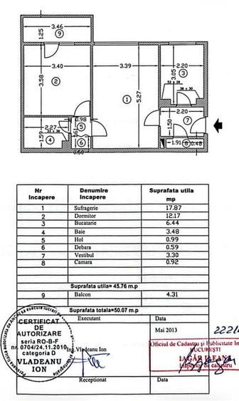 Apartament cu 2 camere semidecomandat în 1 Decembrie 1918