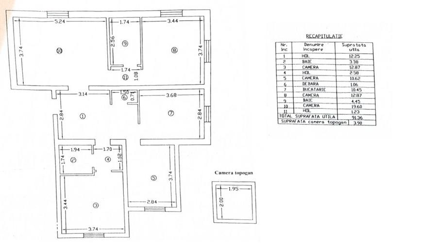 Apartament cu 4 camere decomandat în Tătărași