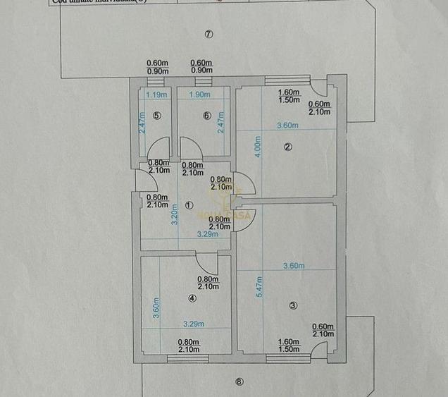 Apartament cu 2 camere decomandat în Central