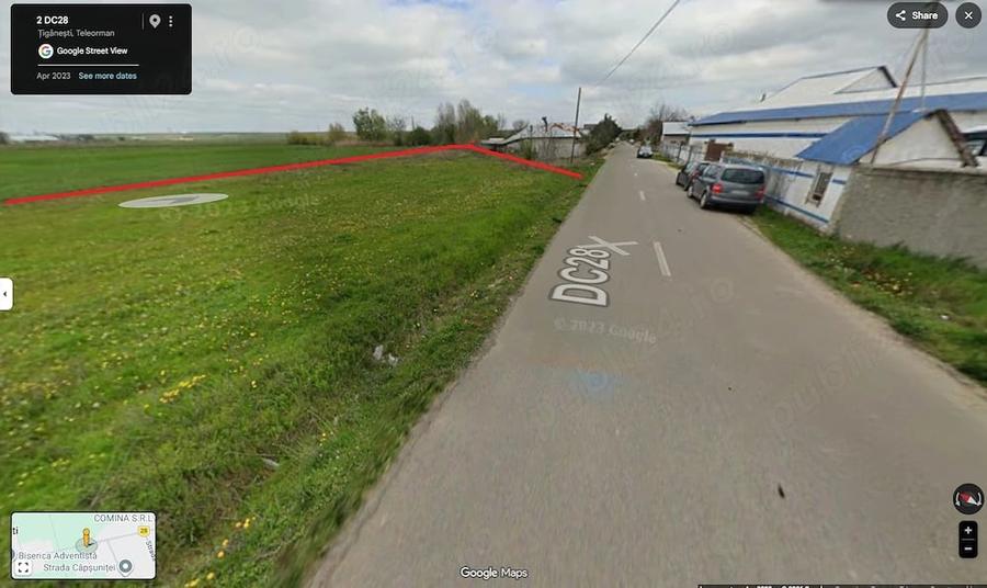 Teren de 1300 mp, în Țigănești