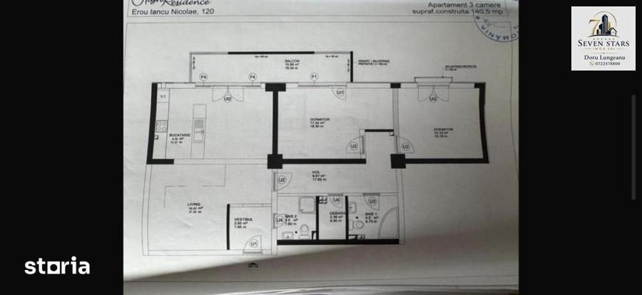 Apartament 3 camere, Iancu Nicolae 120, Pipera, Parcare, Centrala - 6