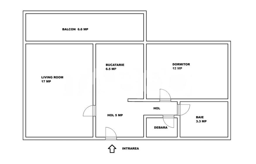 Apartament cu 2 camere decomandat în Mihai Viteazul