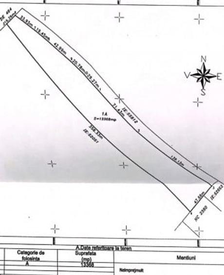 Teren Construcții intravilan de 13368 mp, în Poșta