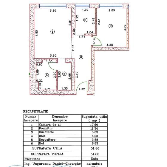 Apartament cu 2 camere decomandat, mobilat în Voluntari