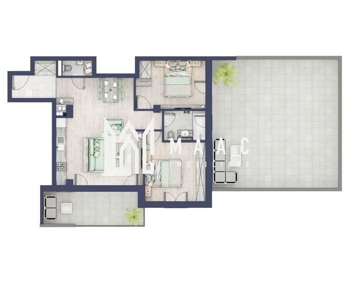 Apartament cu 3 camere în Turnișor
