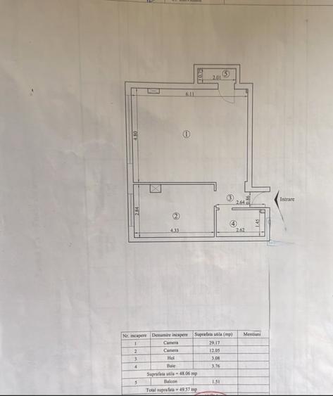 Apartament cu 2 camere în Nicolina
