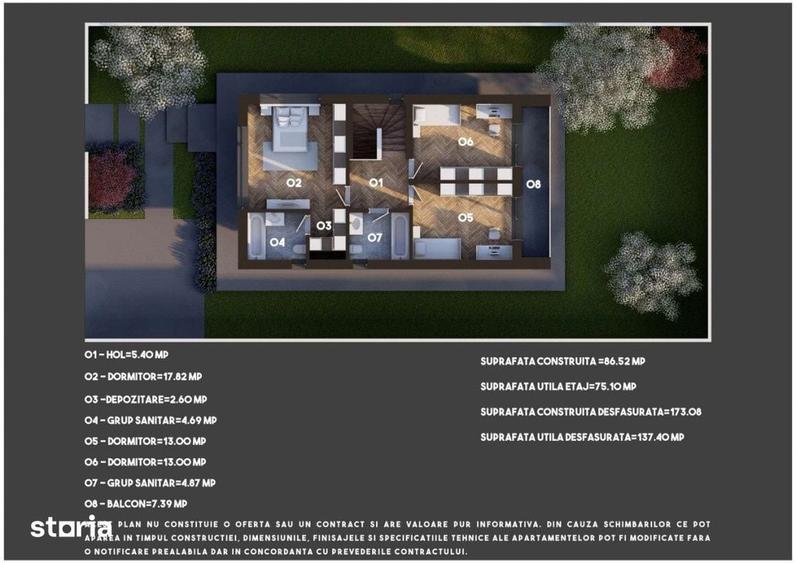 Vila 4 camere | Teren 350 mp | SU 160 mp| nZeb - 2