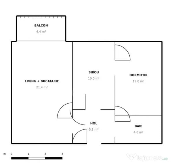 Apartament cu 2 camere decomandat în Central