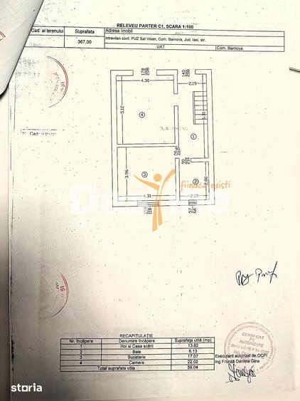 Casă cu 3 camere decomandat cu Teren 367 Mp în Bârnova