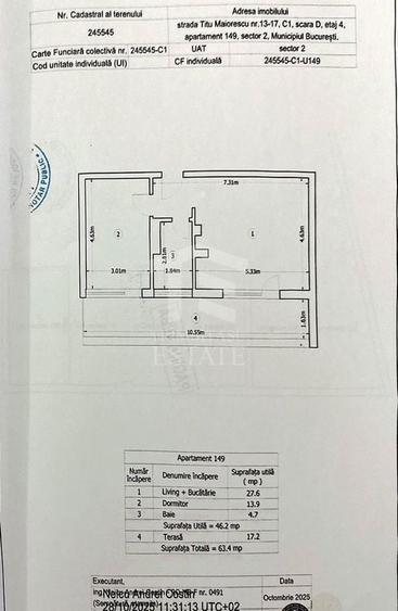 Apartament cu 2 camere decomandat în Moșilor