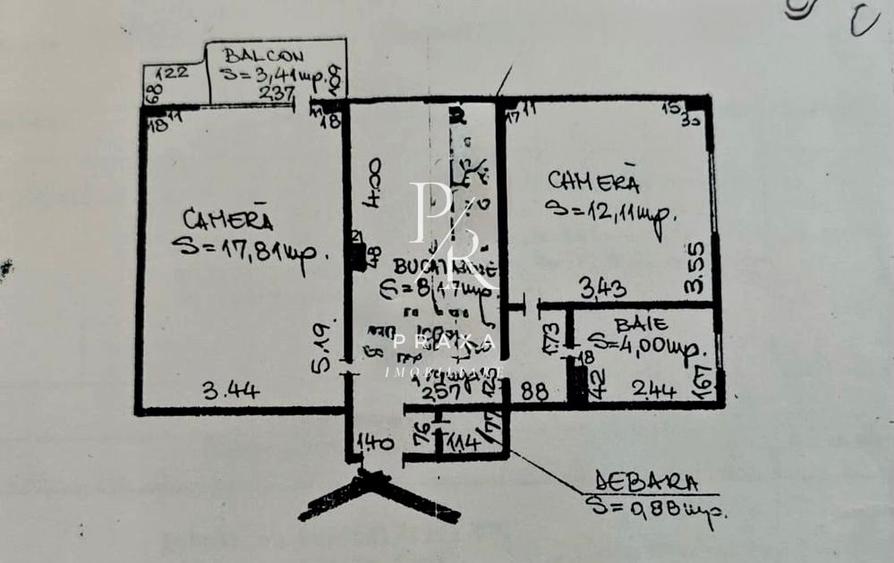 Apartament cu 2 camere semidecomandat, mobilat în Mănăștur