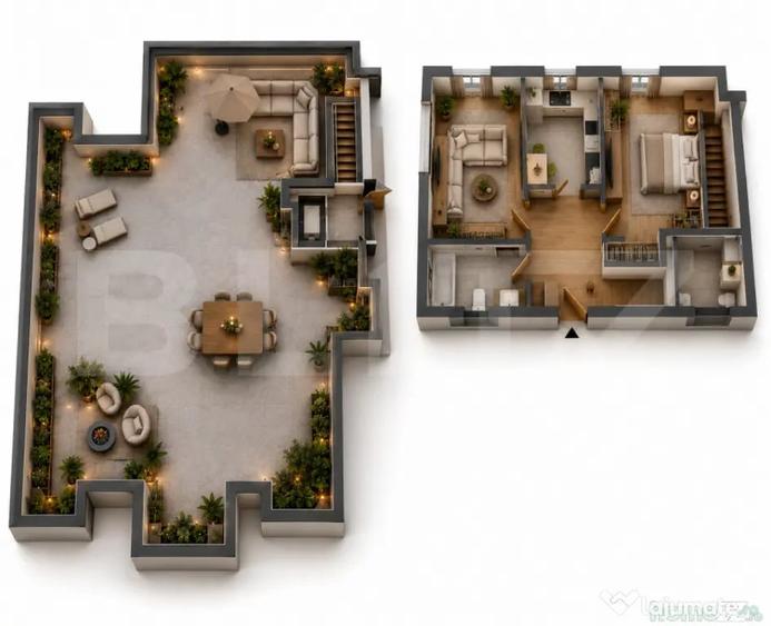 Apartament cu 2 camere decomandat în Central