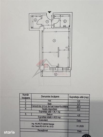 Apartament o camera, mobilat si utilat lux - Platou Galata - 10