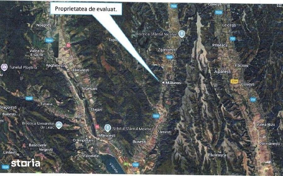 Casă cu 2 camere cu Teren 1546 Mp în Mălureni