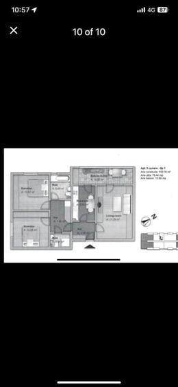Apartament cu 3 camere decomandat, mobilat în Dobroești