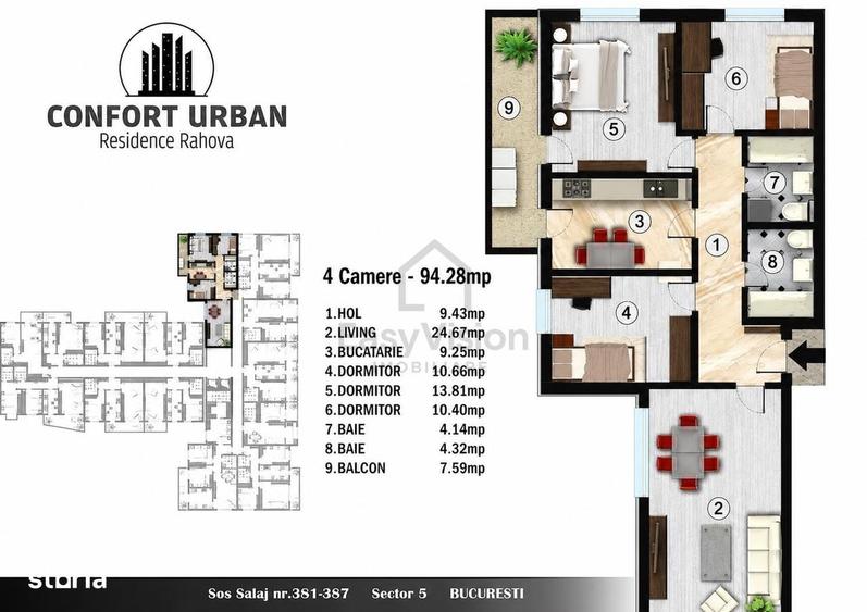 Apartament 4 camere | Confort Urban Park Residence | Sector 5 - 6