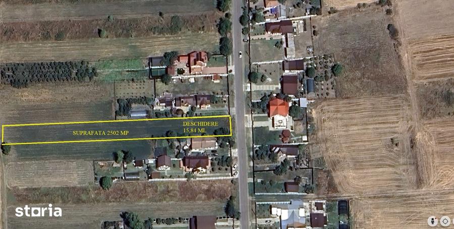 Teren de 2500 mp, în Recea
