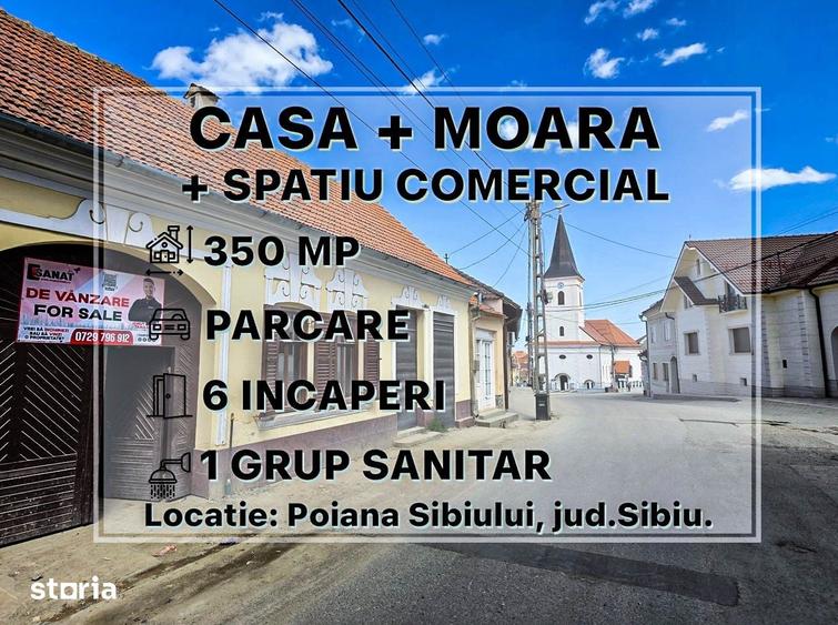 Casa + Moara + Spatiu Comercial, langa Primarie, 3 intrari |VIDEO - 1
