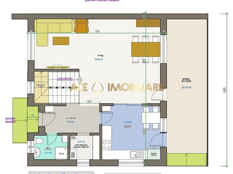 Duplex cu 4 camere cu Canalizare în Theodor Pallady