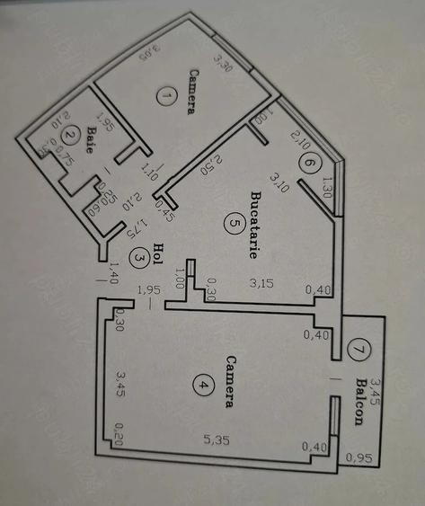 Apartament 2 camere decomandat etajul 3 Dambovita langa Nora amenajat mobilat utilat - 1