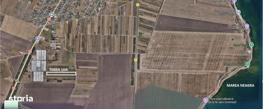 Investitie ,teren 1 Ha Tuzla lipit de intravilan , zona sere - 1