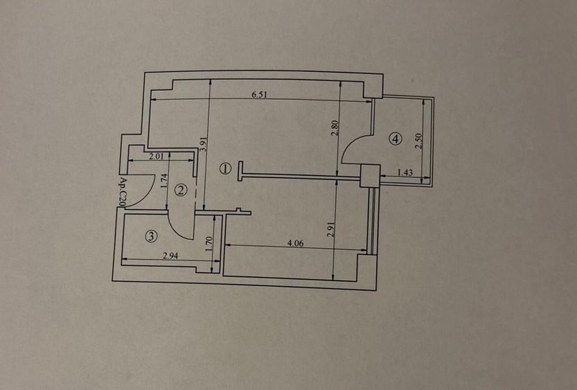 Apartament cu 2 camere în Tudor Vladimirescu