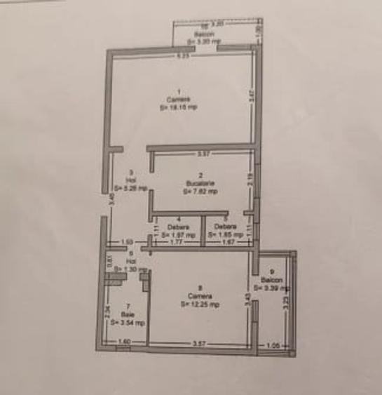 Apartament decomandat, 2 camere, 52 mp - Bucovinei - 11