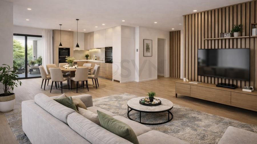Apartament cu 3 camere semidecomandat în Pipera