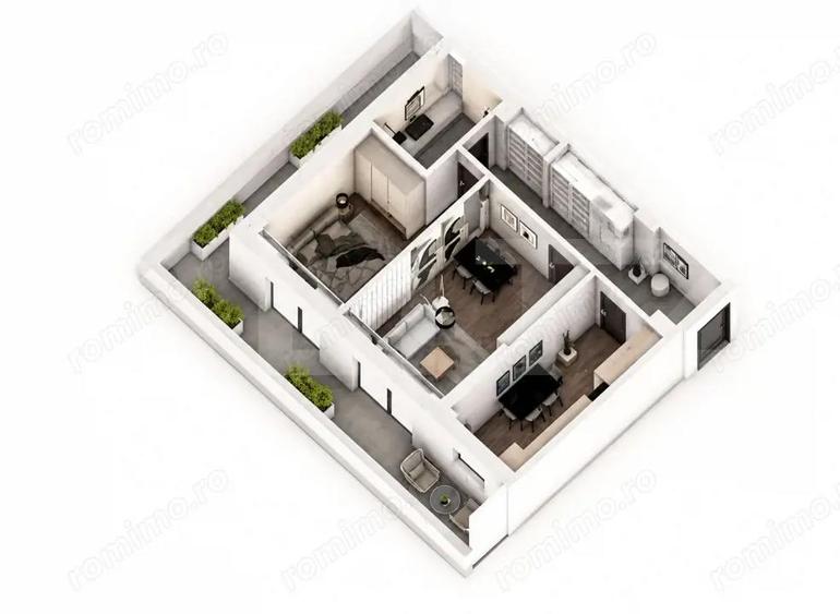 Apartament cu 2 camere decomandat în Calea Severinului