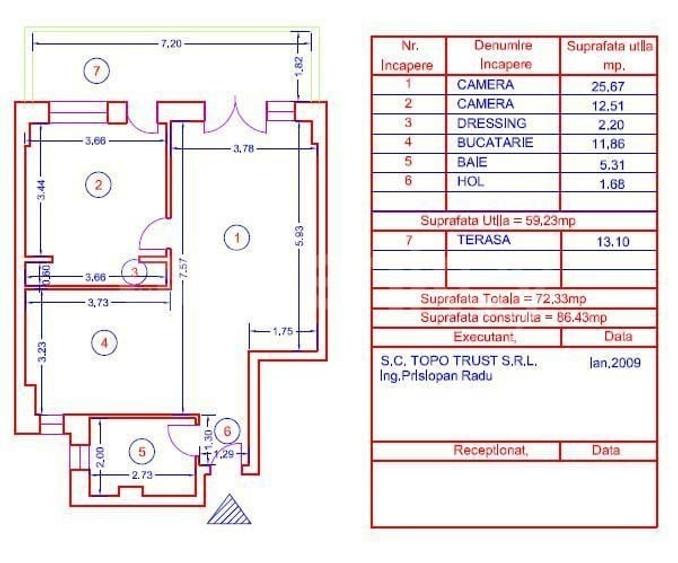 Apartament modern cu 2 camere | 13mp terasa - 11