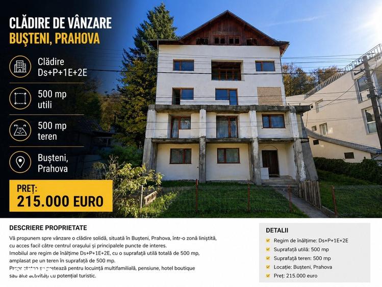 Vila 500 mp +Teren 500 mp / Busteni - Castelul Cantacuzino - 1