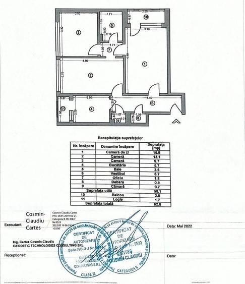 Apartament cu 3 camere decomandat, mobilat în Dorobanți