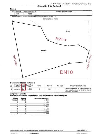 Teren Construcții intravilan de 4800 mp, în Gura Siriului