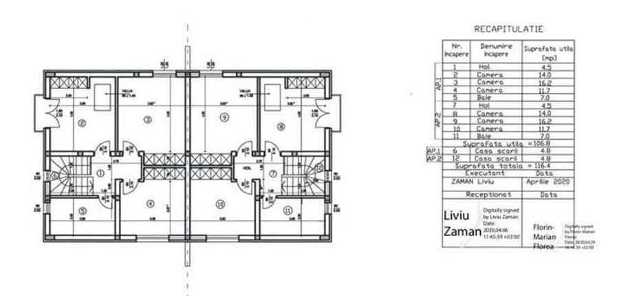 Duplex cu 4 camere cu Teren 250 Mp în Corbeanca