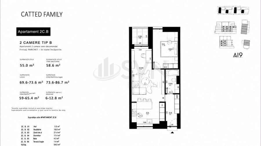 Apartament cu 2 camere semidecomandat în Pipera